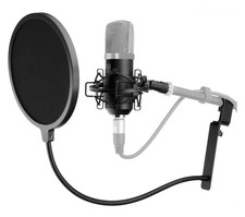 Kit Microphone Condensateur avec Suspension Filtre Anti-Pop Studio Chant Podcast