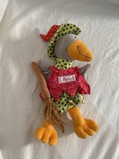 Peluche doudou marionnette oiseau balai sorcière Sigikid