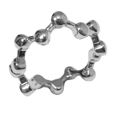 Bague plaqué blanc - ,
