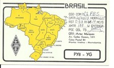 QSL 1957 AMAZON BRÉSIL Carte Radio