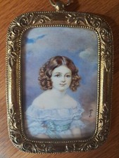  Portrait miniature 1830 signe