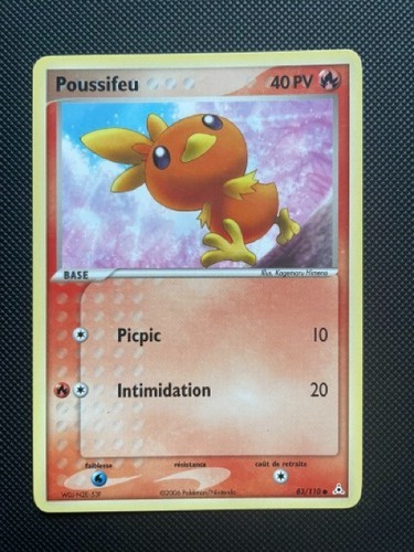 Carte pokémon poussifeu - carte,