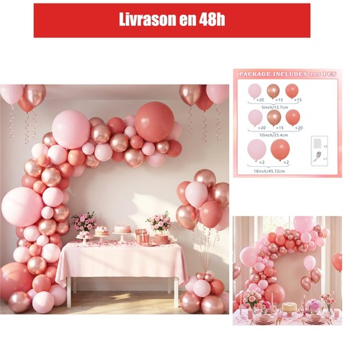 Kit arche ballon rose - arche,