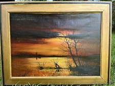 Huile Sur Toile Coucher Soleil