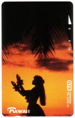 Carte téléphonique hula girl - hula,