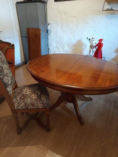 Table merisier chaises 2 - table, merisier+