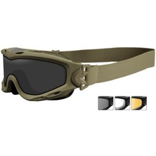 Wiley X Spear Lunettes 3 Lentilles Balistiques Tactique Swat Airsoft Tan Monture