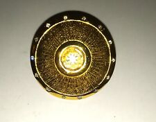 Broche boucle de foulard signée BALENCIAGA PARIS Métal Doré bijoux couture