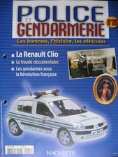 FASCICULE 25  POLICE GENDARMERIE RENAULT CLIO  MOTO TERROT 350 HD DS BREAK PAYA