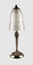 Lampe Art Deco verre pressé