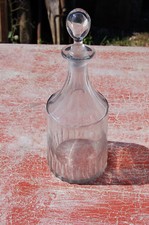 Magnifique Ancienne  grande carafe  verre soufflé  taillé ---/A7/
