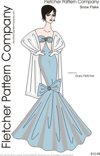 Neige flocon robe - robe, poupée