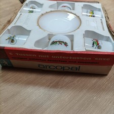 Set 6 tasses et soucoupes Arcopal