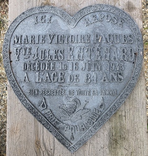 Plaque funéraire cœur - funéraire,,