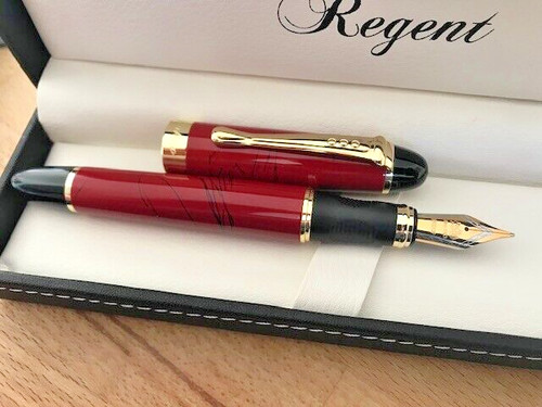 Stylo plume laqué rouge avec - stylo,
