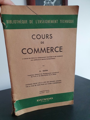 Livre ancien cours - de, commerce