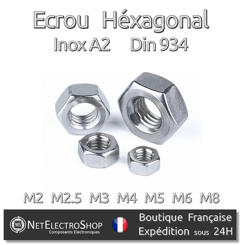 Ecrou hexagonal inox - hu,, a2
