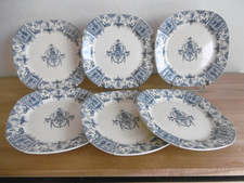 Six assiettes plates faience - six,