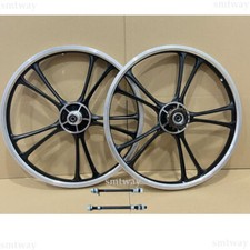Vélo BMX 20 "ALLOY Sport Rim Complete BLACK Wheelset-Hub Set- Freewheel 16T
