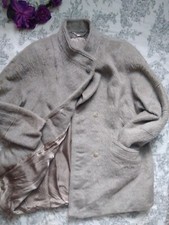 Superbe Manteau court 90% ALPAGA. T42/44 taupe/beige