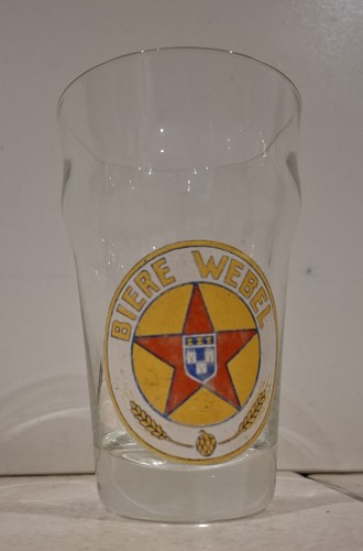 Verre ancien biere émaillé - ancien,