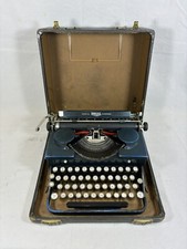 Machine à écrire Royal Bleu Modèle P De 1930 Révisée Nettoyée + Ruban Neuf