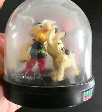 FIGURINE VINTAGE PLASTIQUE BOULE A NEIGE ASTERIX ET IDEFIX PARC ASTERIX 1989