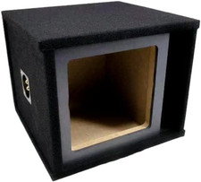 Car Audio Single 12" Vented Square Paintable Sub Box Fits Kicker L7 Subwooofer