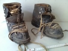 LOT FORTE CHAUSSURES SKI CUIR SOLID LEATHER MOUNTAIN SHOES COMPLETE ALPINISM GLA