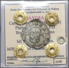 Savoie Carlo Emanuele I Parpagliola 1585 Monnaie États Préunitaires Scellée