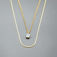 Collier topaze bleue naturelle