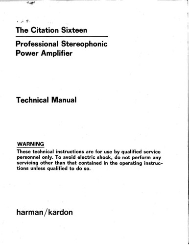 Service manuel instructions - service,