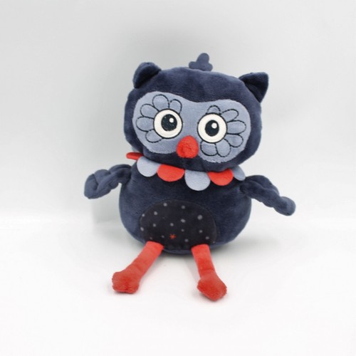 Doudou hibou chouette - , bleu