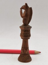 Porte-Aiguilles Ancien Sculpté Écureuil art populaire zoomorphe carved squirrel