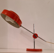 Lampe d'appoint de bureau orange vintage Articulée réglable des année 1960 /70