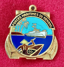 insigne émail indochine forces maritimes du Mekong Drago Paris Nice Déposé