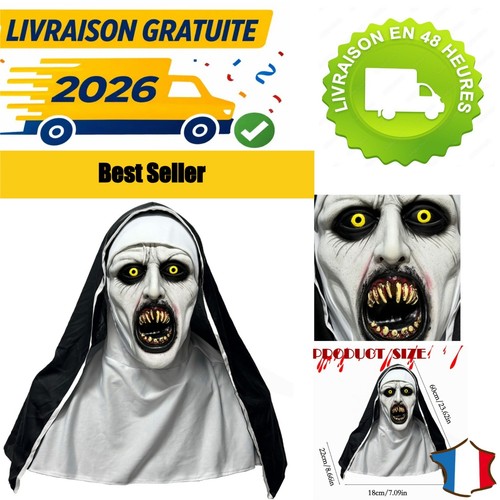 Masque nonne halloween - masque, adulte
