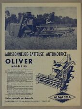 prospectus brochure moissonneuse presse OLIVER combine tracteur tractor almacoa