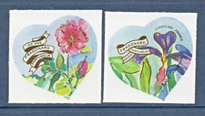 Timbres neufs coeurs - timbres,