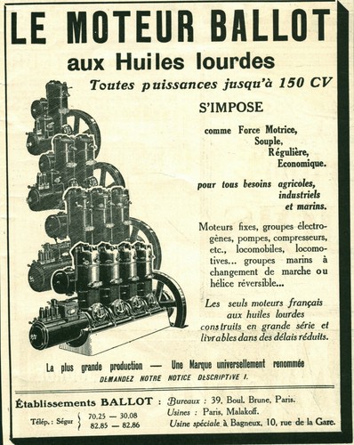 Publicité ancienne moteur - ancienne, le
