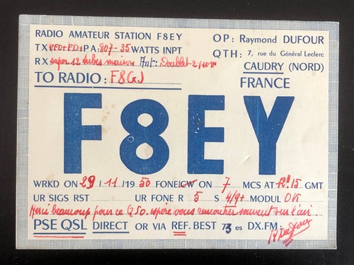 Radio ancienne carte qsl - radio,