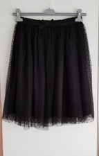 Jupe mi-longue noire en tulle à pois Mademoiselle R (La Redoute) Taille 34/36/38