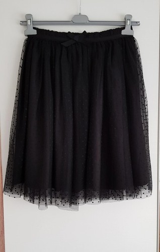 Jupe longue noire tulle - noire, en