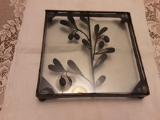 DESSOUS DE PLAT ARTISANAL  FER   BRANCHES D’OLIVIERS