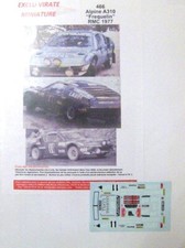 ALPINE A310 RALLYE MONTE CARLO 1977 GUY FREQUELIN DECALS EXCLU VIRATE AU 1/43