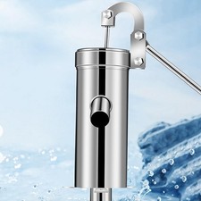 Pompe à eau de puits manuelle portable en acier inoxydable pour cour,