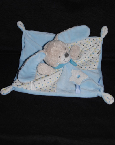 🐰Doudou plat lapin bleu