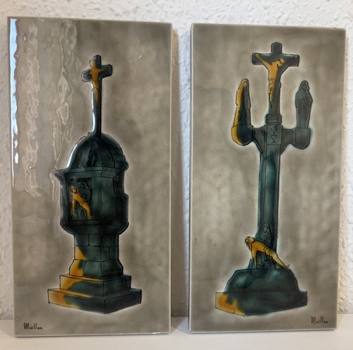 Paire plaques céramique - paire, de
