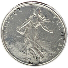 5 Francs Français Rares 1963 En Argent 835 De 12G République Française Garantie