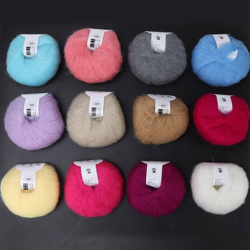 Fil laine angora long doux - de,